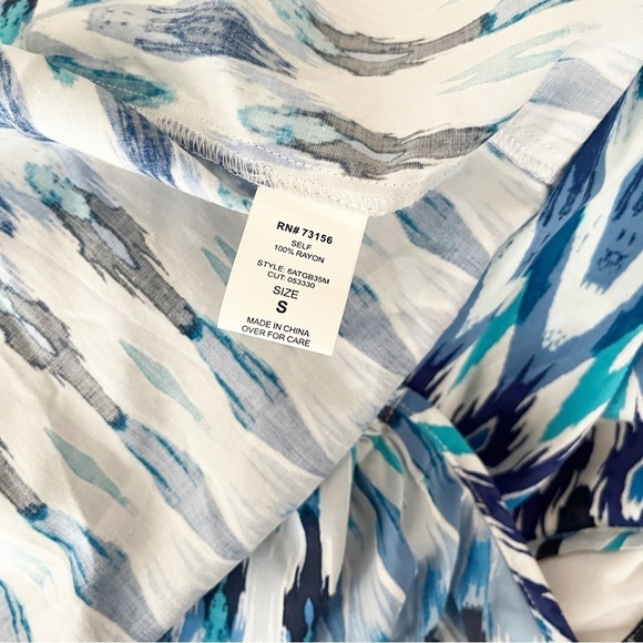 Athleta Sunset Maxi Dress Women's Size S Blue Rayon Halter Sleeveless Side Slit - Picture 5 of 7